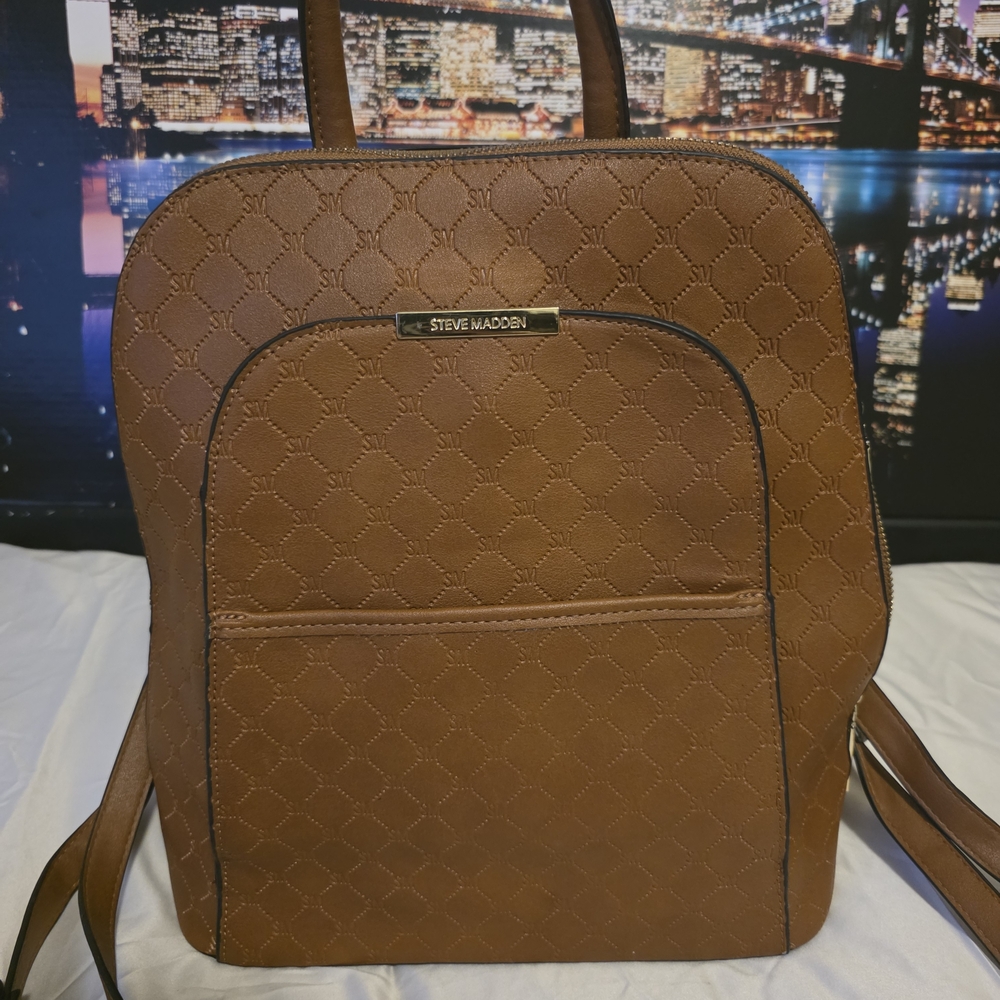Steve Madden Tan Textured Backpack